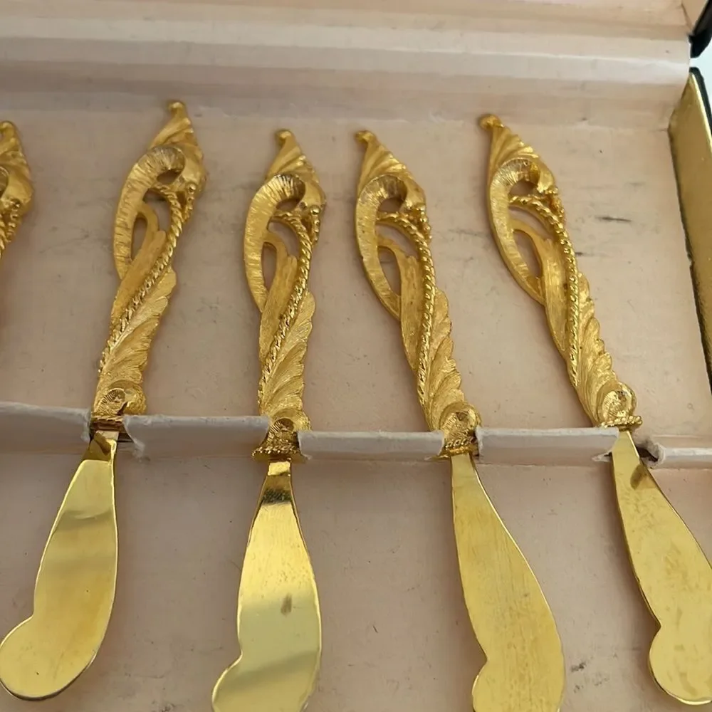 Tancroft 24 kt Gold Plated Cheese Knives